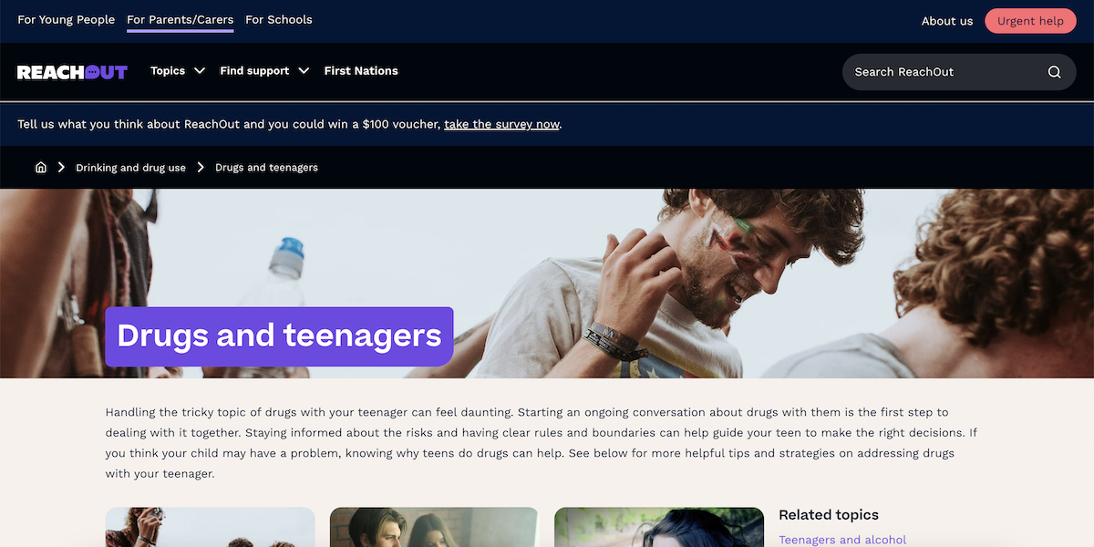 ReachOut - Drugs & Teenagers