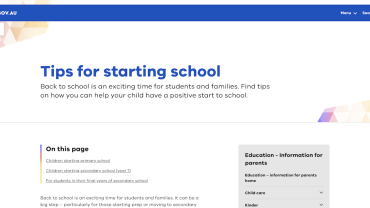 Tips For Starting School